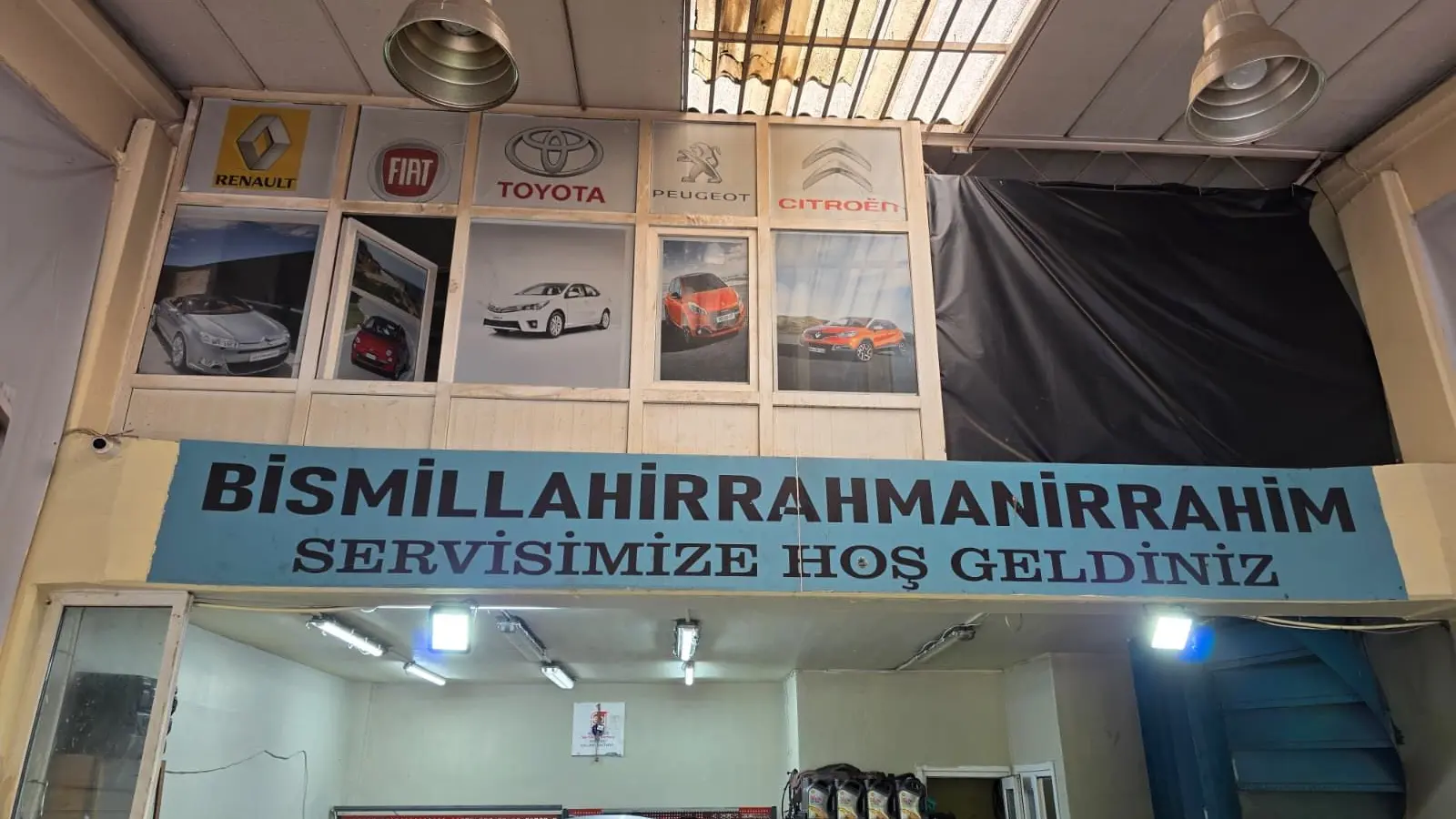 Bahar Oto Servis atölyesinden genel görünüm